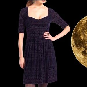 Anthro Meadow Rue Geo Burnout Dress